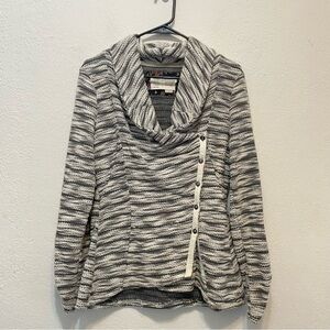Anthropologie Saturday Sunday Cowl Knit Button Down Sidewinder Jacket Medium